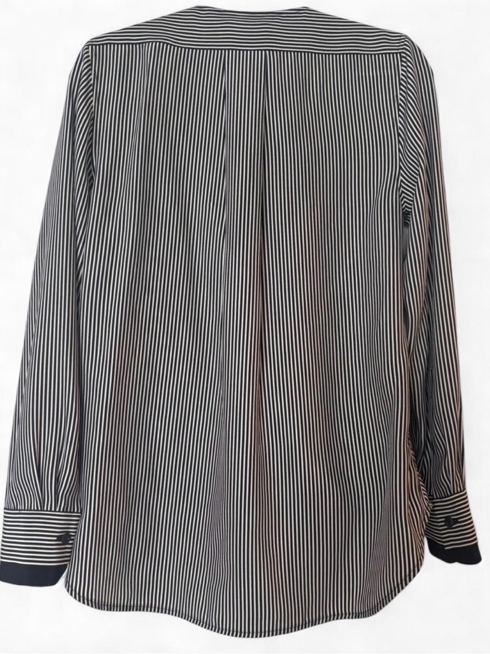 rag & bone Black and White Striped Silk Blouse - Picture 2 of 5